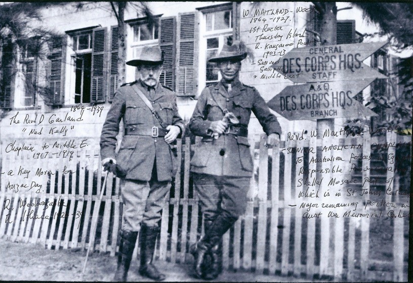 Image of Canon Garland on the Western Front, circa 1917.