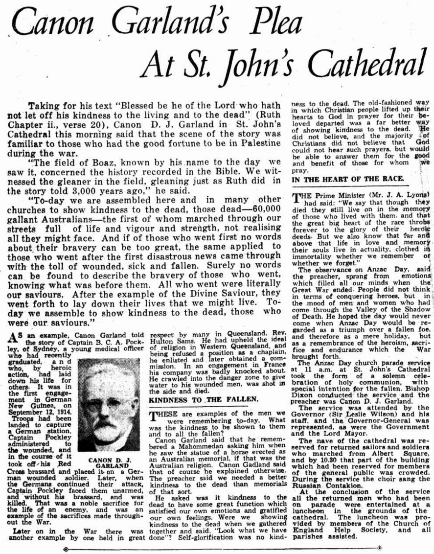 The Telegraph, 25 April 1938, pg4.